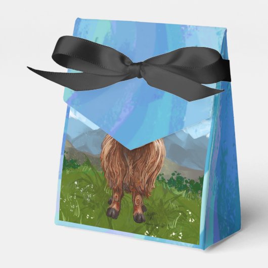 Highland Cow Birthday Party Geschenkschachtel (Vorderseite)