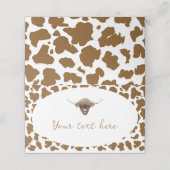 Highland Cow Birthday Platzkarte (Außenseite Aufgefaltet)