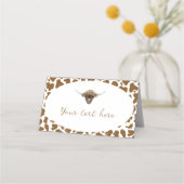 Highland Cow Birthday Platzkarte (Vorderseite)