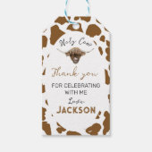 Highland Cow Birthday Vielen Dank Tag Geschenkanhänger (Vorderseite)