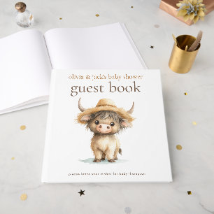 Highland Cow Bitte geben Sie das Gästebuch Babydus