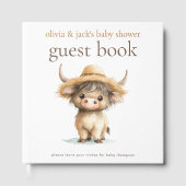 Highland Cow Bitte geben Sie das Gästebuch Babydus (Vorderseite)