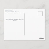 Highland Cow Boho Greenery Baby Shower Vielen Dank Postkarte (Rückseite)