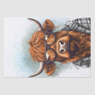 Highland Cow Bro Funny Highland Bull Seidenpapier