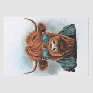 Highland Cow Bro Funny Highland Bull Seidenpapier