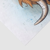 Highland Cow Bro Funny Highland Bull Seidenpapier (Detail)