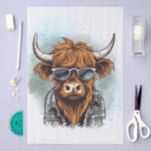 Highland Cow Bro Funny Highland Bull Seidenpapier (Handwerk)