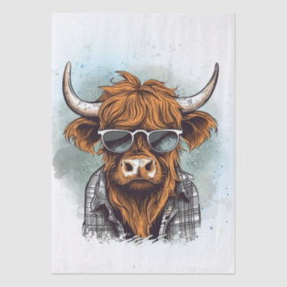 Highland Cow Bro Funny Highland Bull Seidenpapier