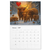 Highland Cow Calendar Kalender (Feb 2027)