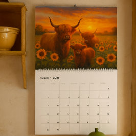 Highland Cow Calendar Kalender