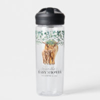 Highland Cow Calf Baby Dusche Eucalyptus