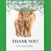 Highland Cow Calf Baby Dusche Eucalyptus Vielen Da Mitteilungskarte