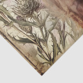 Highland Cow Calf Scotland Thistle Watercolor Seidenpapier (Detail)