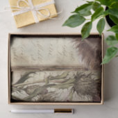 Highland Cow Calf Scotland Thistle Watercolor Seidenpapier (Geschenk)