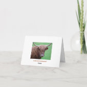 Highland Cow Card Feiertagskarte (Rückseite)
