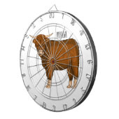 Highland cow cartoon illustration dartscheibe (Vorderseite rechts)