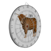 Highland cow cartoon illustration dartscheibe (Vorderseite Links)