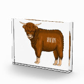 Highland cow cartoon illustration fotoblock (Rechts)