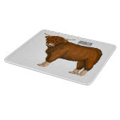 Highland cow cartoon illustration schneidebrett (Ecke)