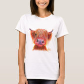 Highland Cow ' CHILI CHOPS ' Frauen T - Shirt Top (Vorderseite)