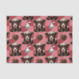 Highland Cow Chocolate Heart Kisses Gift Filler Seidenpapier