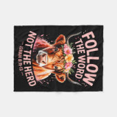 Highland Cow Christian Fleecedecke (Vorderseite (Horizontal))