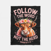 Highland Cow Christian Fleecedecke (Vorderseite)