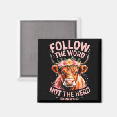 Highland Cow Christian Magnet (Vorderseite/Rückseite)