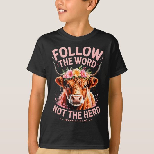 Highland Cow Christian T-Shirt (Vorderseite)