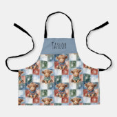 Highland Cow Christmas Cook Crew Personalized Kids Schürze (Vorderseite)