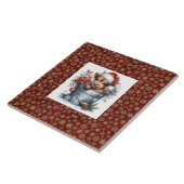 Highland Cow Christmas Fliese (Seite)