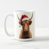 Highland Cow Christmas Kaffeetasse (Links)