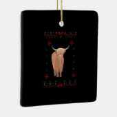 Highland Cow Christmas Keramikornament (Rechts)