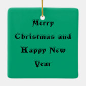 Highland Cow Christmas Keramikornament (Rückseite)