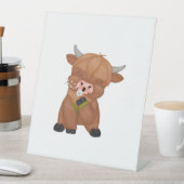 Highland Cow Christmas Merry and Bright, Schottlan Sockelschild (In Situ)