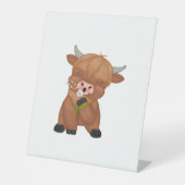 Highland Cow Christmas Merry and Bright, Schottlan Sockelschild (Vorderseite)