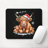 Highland Cow Christmas Outfit Idea Women Xmas High Mousepad (Mit Mouse)