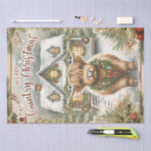 Highland Cow Christmas Seidenpapier (Handwerk)