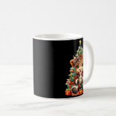 Highland Cow Christmas Tree Cute Heifer Cow Mooey Kaffeetasse (VorderseiteRechts)