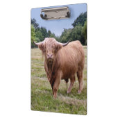 Highland Cow Clipboard Klemmbrett (Links)