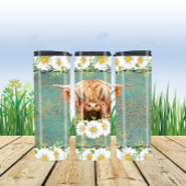 Highland Cow Daisies Thermosbecher