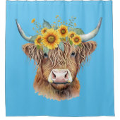 Highland Cow Duwer Vorhang (Vorderseite)