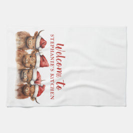 Highland Cow Family Kitchtuch Geschirrtuch