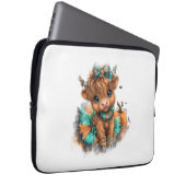 Highland Cow Farm Halloween Laptopschutzhülle (Vorne Rechts)
