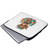 Highland Cow Farm Halloween Laptopschutzhülle (Vorne Knopf)