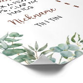 Highland Cow First Birthday Meilenstein-Zeichen Poster (Ecke)