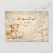 Highland Cow Floral Diapper Raffle Begleitkarte (Vorderseite)