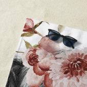 Highland Cow Floral | Western Cowgirl Kinder Name Strandtuch (Beispiel)