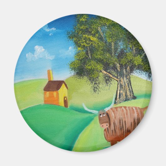 HIGHLAND COW FOLART MAGNET (Vorne)