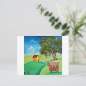 HIGHLAND COW FOLART POSTKARTE (Stehend Vorderseite)